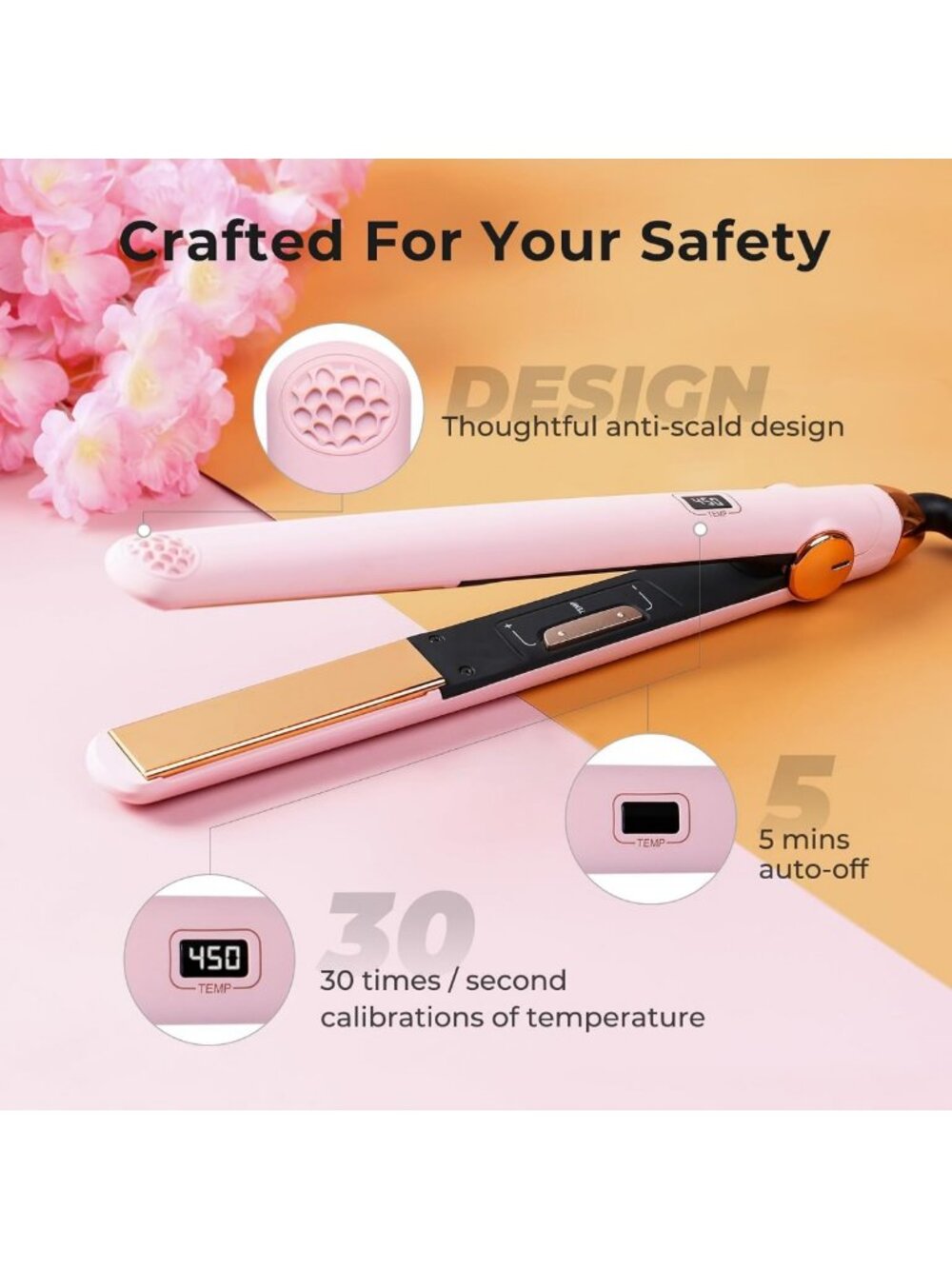 2-in-1 Hair Straightener & Curler - Fast Heating, Titanium, Adjustable Temp - Picture 7 of 7